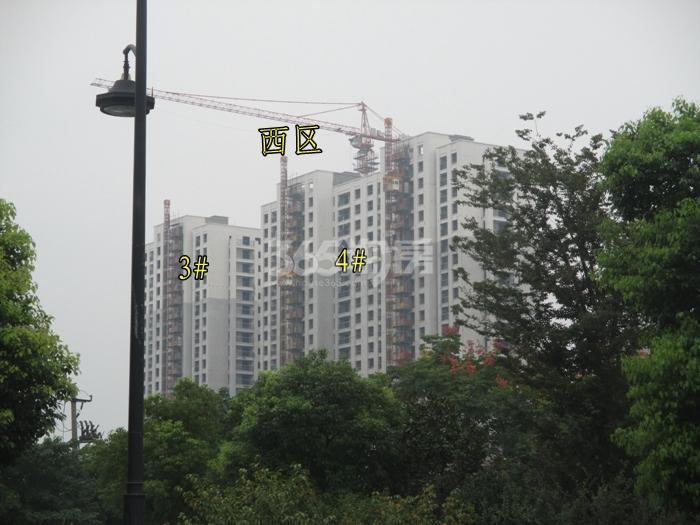 华元欢乐城项目西区3、4号楼施工进程图（2015.10）