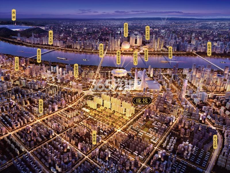 碧桂园珑悦区域大鸟瞰效果图