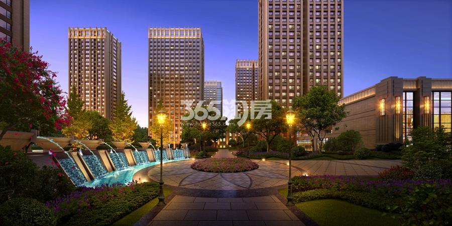 御湖公馆夜景效果图