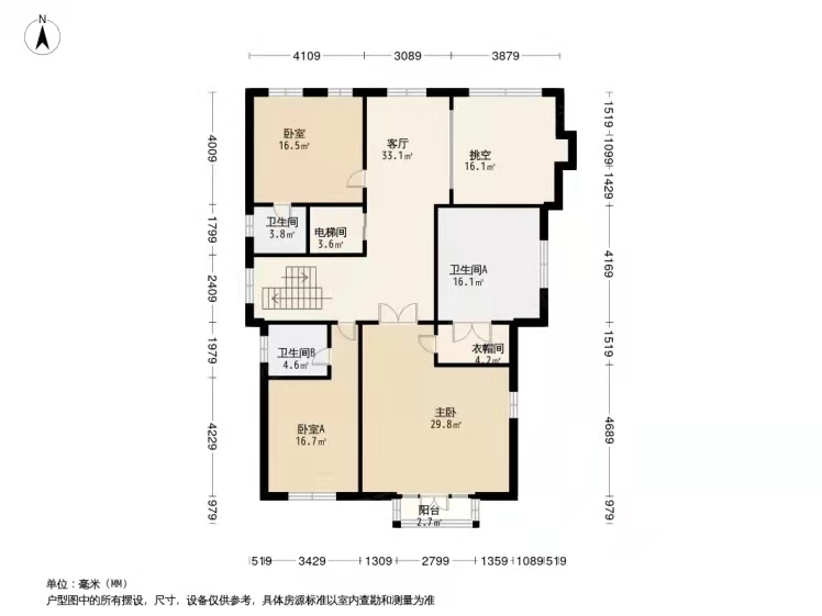 润泽御府B03四室户型图